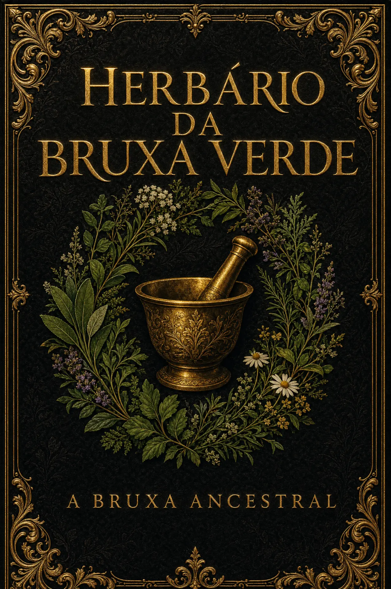 Capa do grimório Herbário da Bruxa Verde